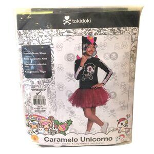 tokidoki CARAMELO  UNICORNO Girls Medium 8-10 Hooded Dress Wings